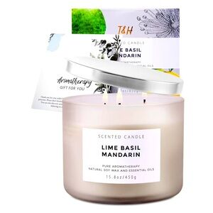 Lime Basil Mandarin Candle 3 Wick | Fresh Scented Candle15.8oz